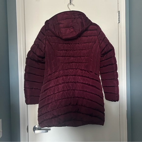 Perry Ellis Portfolio Purple Puffer Jacket with Leopard Print Lining - Picture 4 of 14